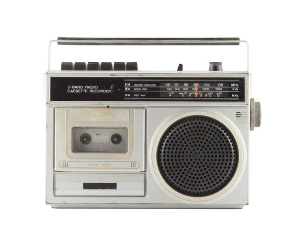 Vintage Rádio na bílém pozadí - Fotografie, Obrázek