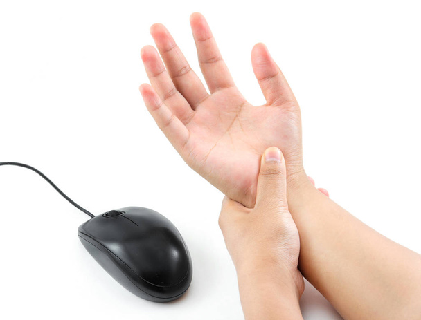 Οι γυναίκες χέρι τον πόνο από το ποντίκι  - Φωτογραφία, εικόνα