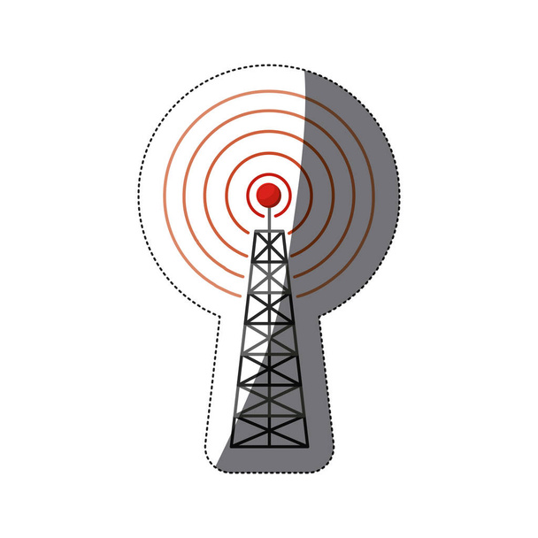 Elszigetelt antenna jel berendezés tervez - Vektor, kép