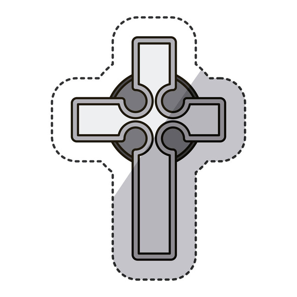 Isolated religion cross design - Vector, Image