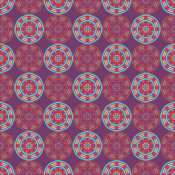 Ethnic floral seamless pattern - Διάνυσμα, εικόνα