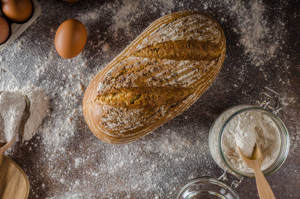 Homemade sourdough bread rustic - Фото, зображення