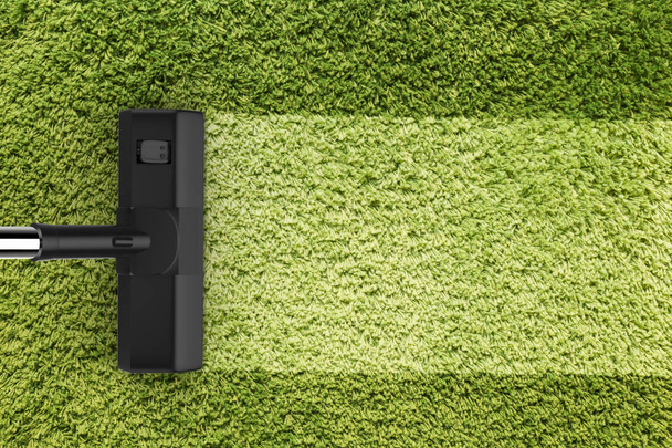 чистка вакууму на зеленому килимі
 - Фото, зображення