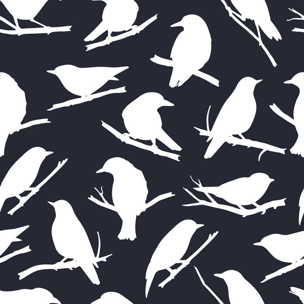 Birds seamless pattern - Vektör, Görsel