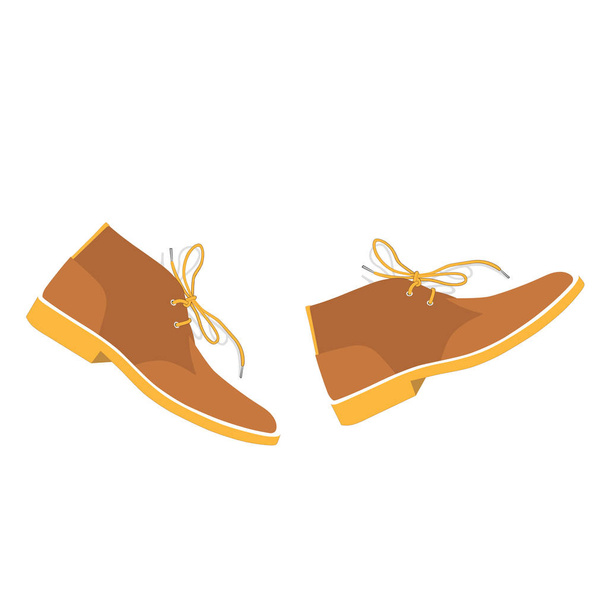male chukka boots with laces  - Vector, Image