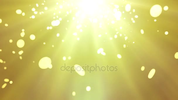 Jasne cząstki złotym konfetti  - Materiał filmowy, wideo
