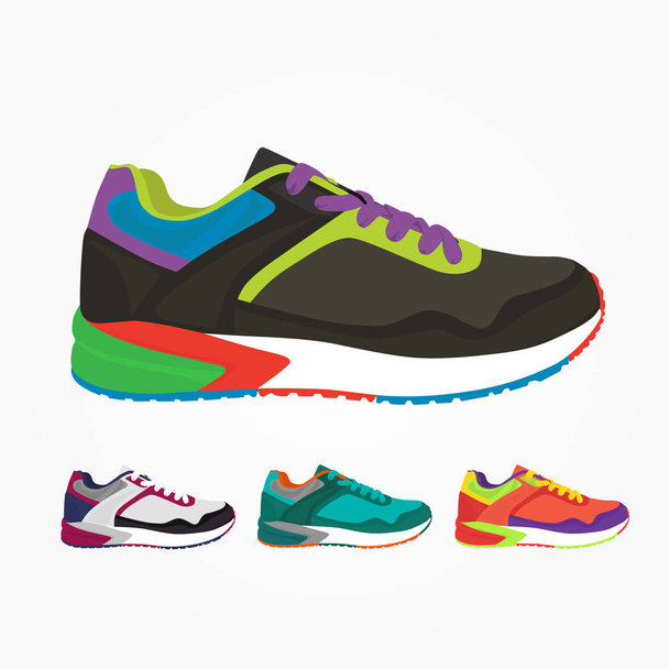 Stylish sneakers for running - Vektori, kuva