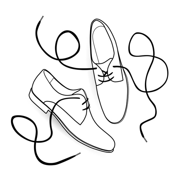 обувь для загара с шнурками
 - Вектор,изображение