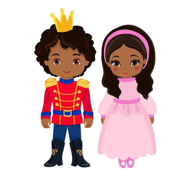 Illustration de Prince et Princesse très mignon. Illustration vectorielle isolée sur fond blanc
. - Vecteur, image