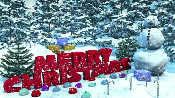 Χιονισμένα Χριστούγεννα βρόχο - Πλάνα, βίντεο