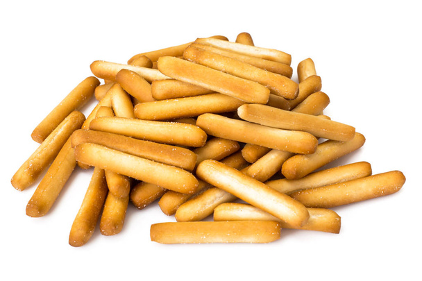 Knapperig brood sticks met zout en kruiden - Foto, afbeelding