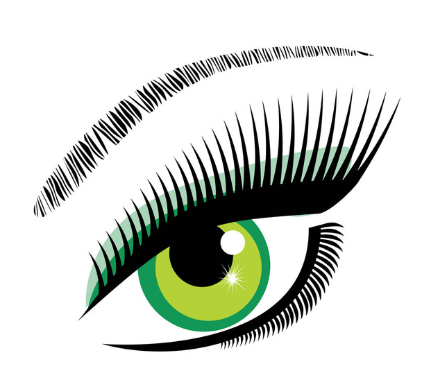 vektorové zelené oko - Vektor, obrázek