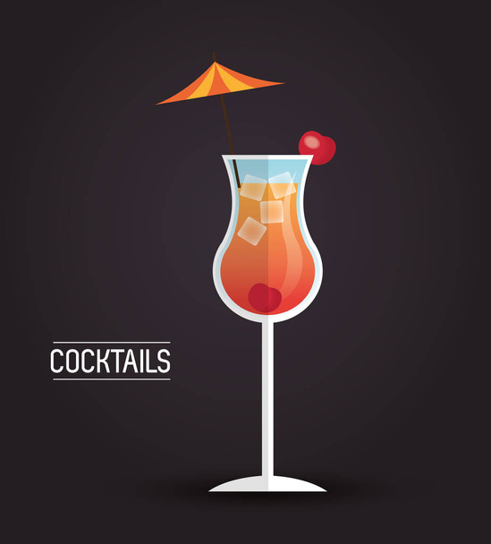 drink menu cocktail restaurant bar design - Vetor, Imagem