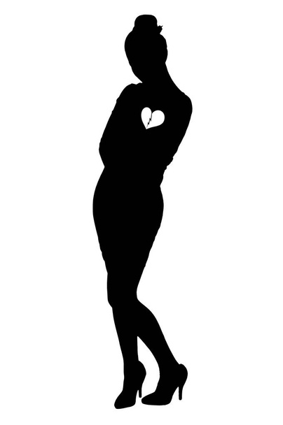 Чорний силует жінки
   - Фото, зображення