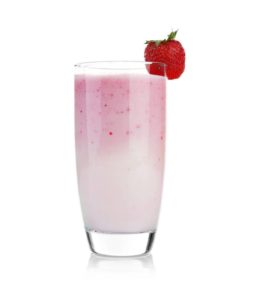 Milk cocktail with strawberry - Фото, изображение