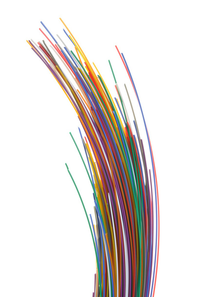 Transmisión de datos, cable sobre fondo blanco
 - Foto, Imagen