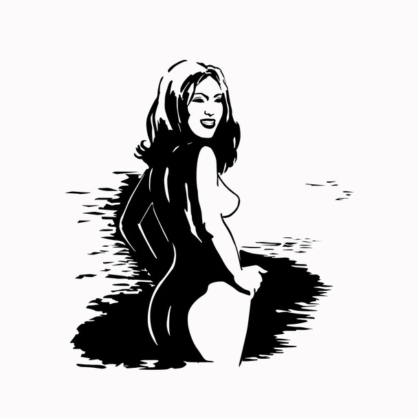 Illustration einer nackten Frau - Foto, Bild