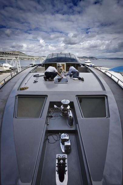 Italia, Baia (Napoli), Baia 100 yacht di lusso in costruzione (Cantieri di Baia
) - Foto, immagini