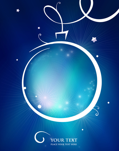 elegante kerst achtergrond met kerstballen - Vector, afbeelding