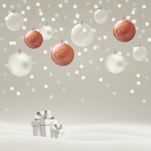 Vektoros illusztráció egy absztrakt karácsonyi üdvözlőkártya - Vektor, kép
