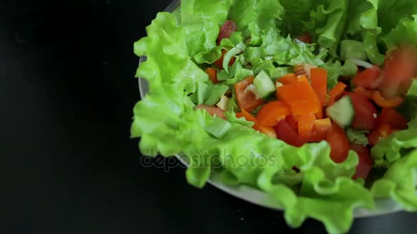 Kokki lisää ainekset salaattikulhoon
 - Materiaali, video