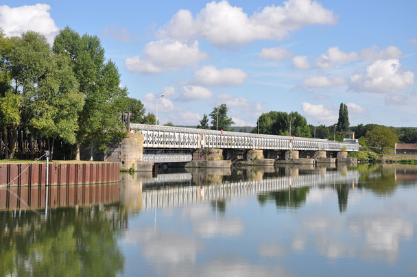 Foot-Bridge on the SEINE ; POSES (EURE) FRANCE - Photo, Image