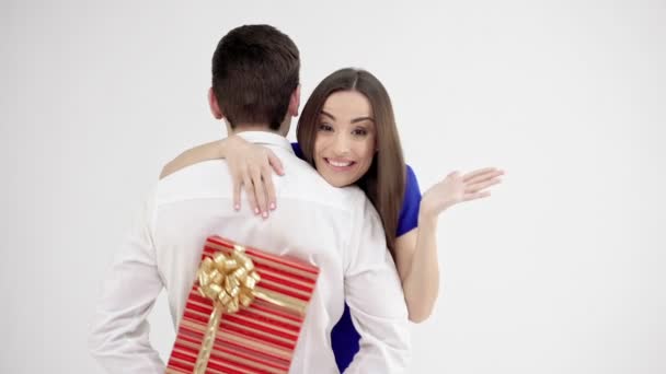 Happy couple on Valentines day - Πλάνα, βίντεο
