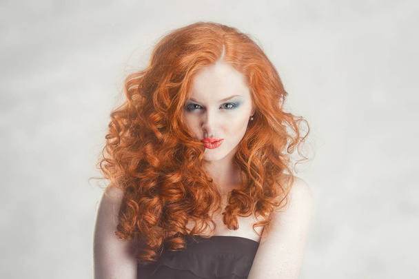 Beautiful young redhead girl - Photo, Image