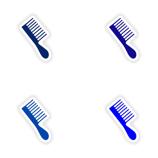 montaggio adesivo design realistico su spazzolino da denti di carta
 - Vettoriali, immagini