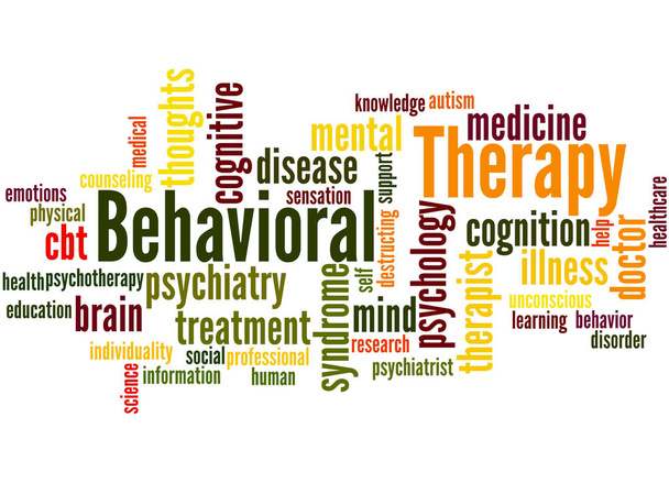 Verhaltenstherapie, Word Cloud Konzept - Foto, Bild