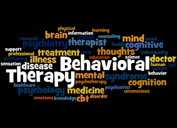 Verhaltenstherapie, Word Cloud Konzept 6 - Foto, Bild