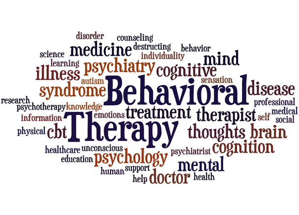 Verhaltenstherapie, Word Cloud Konzept 8 - Foto, Bild