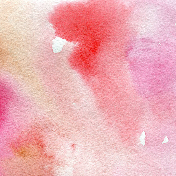 watercolor texture transparent pink, red and ocher colors.  abstract background, spot, blur, fill - Valokuva, kuva