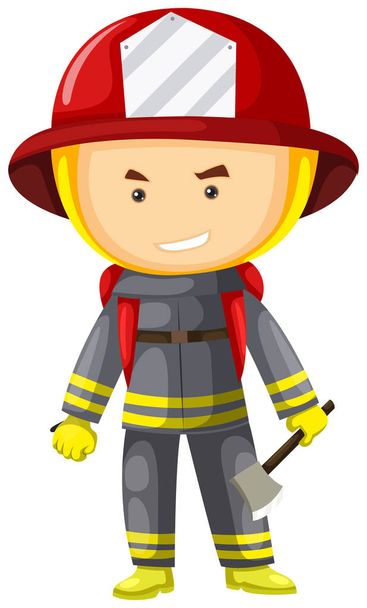 Tűzoltó, védelmi öltöny  - Vektor, kép
