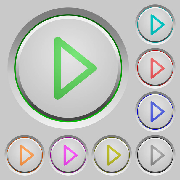 Media play push buttons - Vector, Image