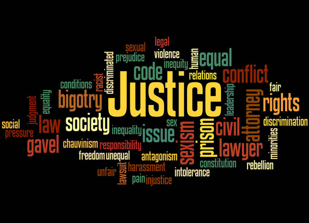 Justice word cloud concept 5 - Photo, Image