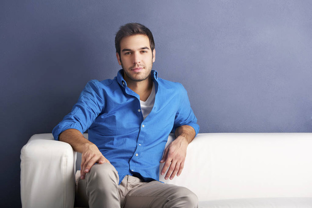 man relaxing on the couch - Photo, Image