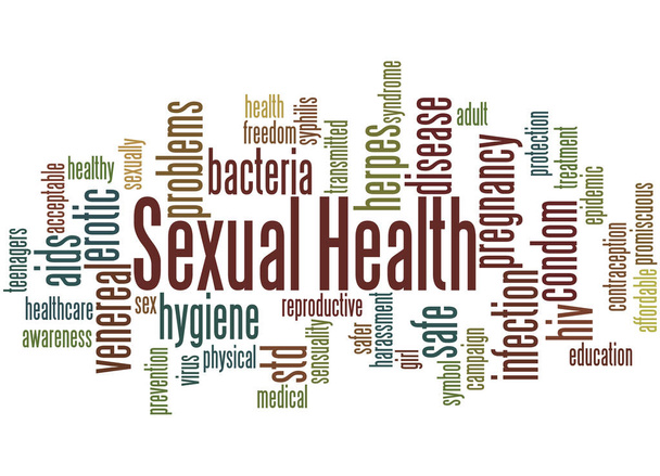 Seksuele gezondheid, word cloud concept 3 - Foto, afbeelding