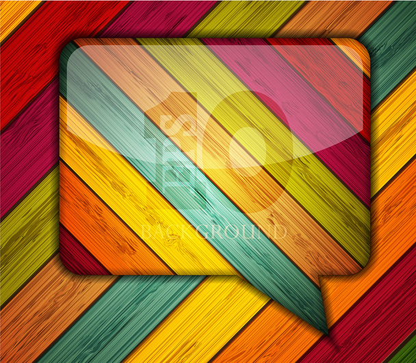 vector kleurrijke houten zeepbel toespraak. eps10 afbeelding - Vector, afbeelding