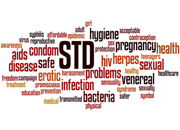 SOA - seksueel overdraagbare aandoeningen, word cloud concept 2 - Foto, afbeelding
