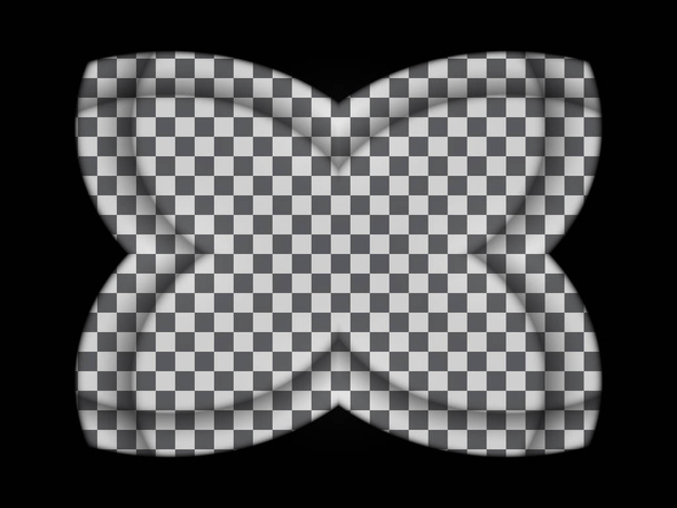 黒と白の正方形アイコン、ベクトル図の蝶. - ベクター画像