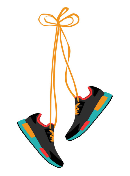 Стильные кроссовки для тренировок
 - Вектор,изображение
