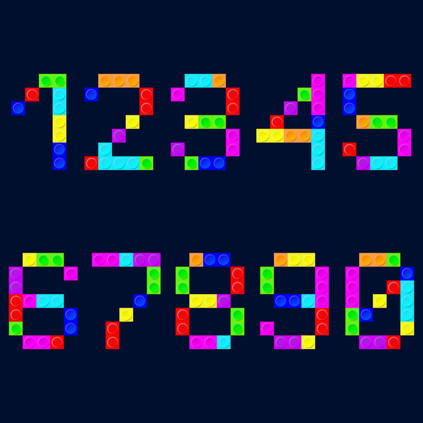 Tetris Digital Uhr Number - Vetor, Imagem