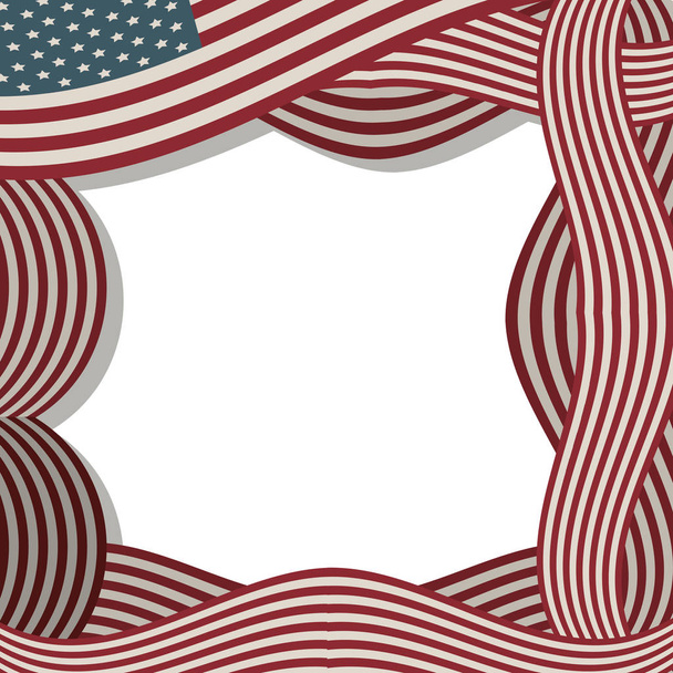 bordo con bandiera americana con ombra
 - Vettoriali, immagini