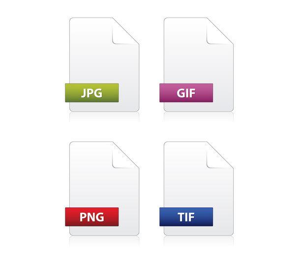 fájl formátumok ikon készlet - Vektor, kép