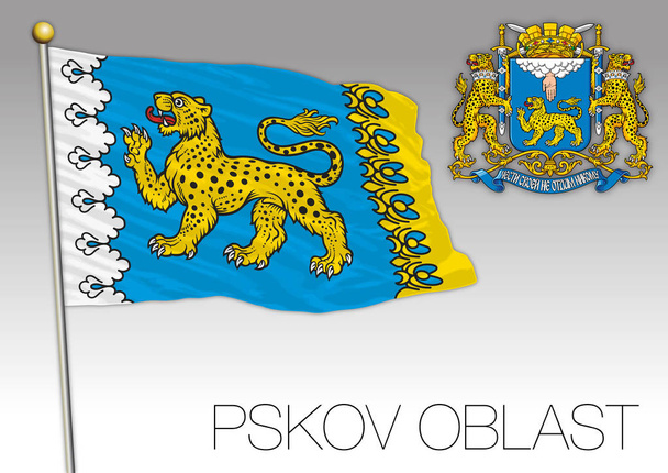 Pskov oblast flag, Russia - Vector, Image