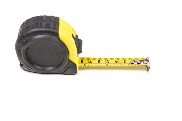 Ruban à mesurer noir et jaune
 - Photo, image