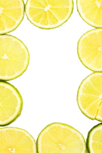Lime close up isolated on white - Foto, immagini