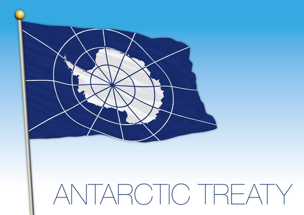 Antarctica Treaty flag - Vector, Image