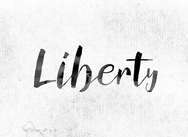 Liberty Concept geschilderd in inkt - Foto, afbeelding